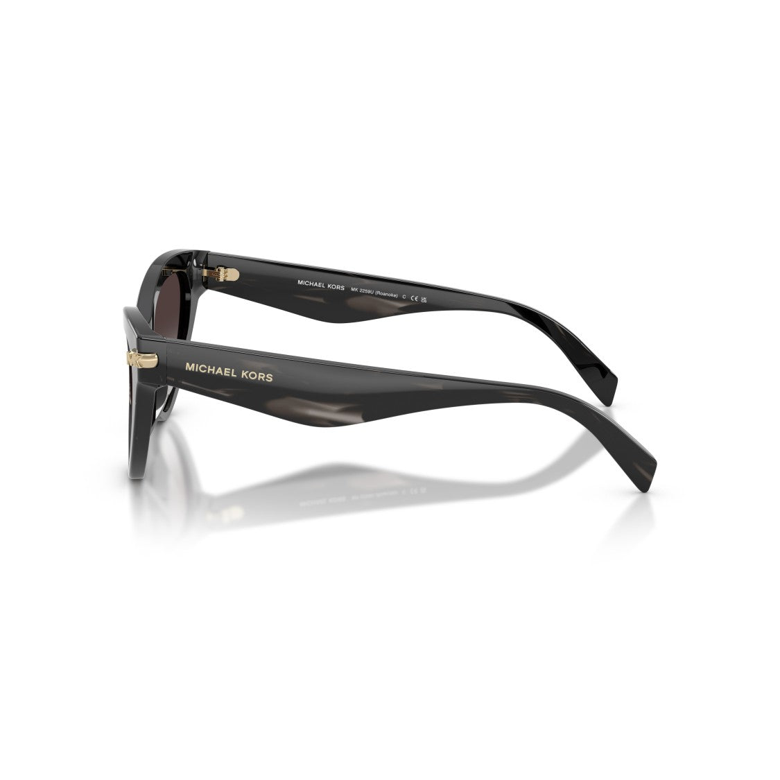 Michael Kors 0Mk2259u Cat-Eye Sunglasses With Glossy Black Acetate Frame