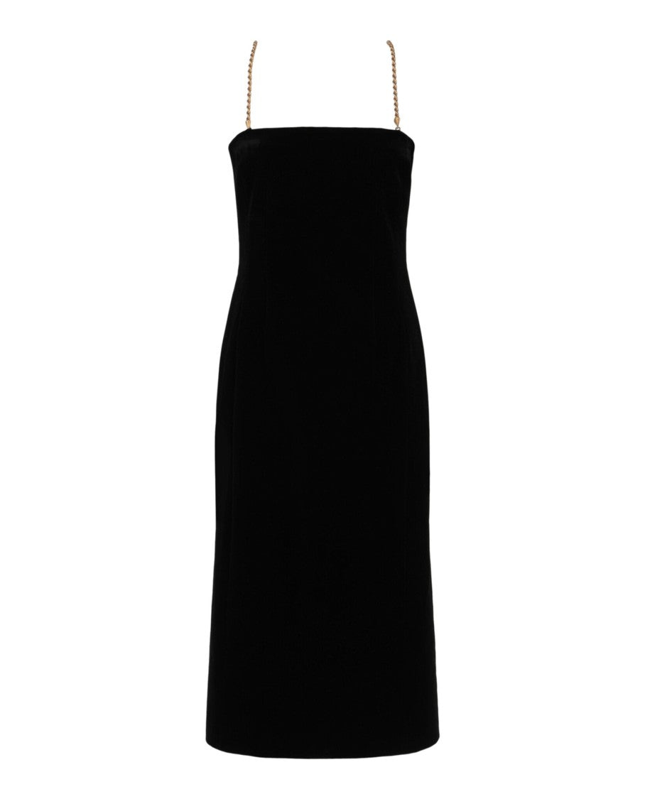 Ferragamo Midi Tube Dress With Twisted Chain Straps