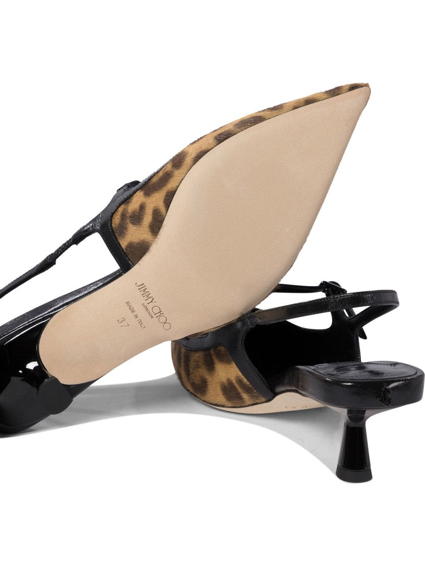 Jimmy Choo Leopard Print Leather Heeled Shoes
