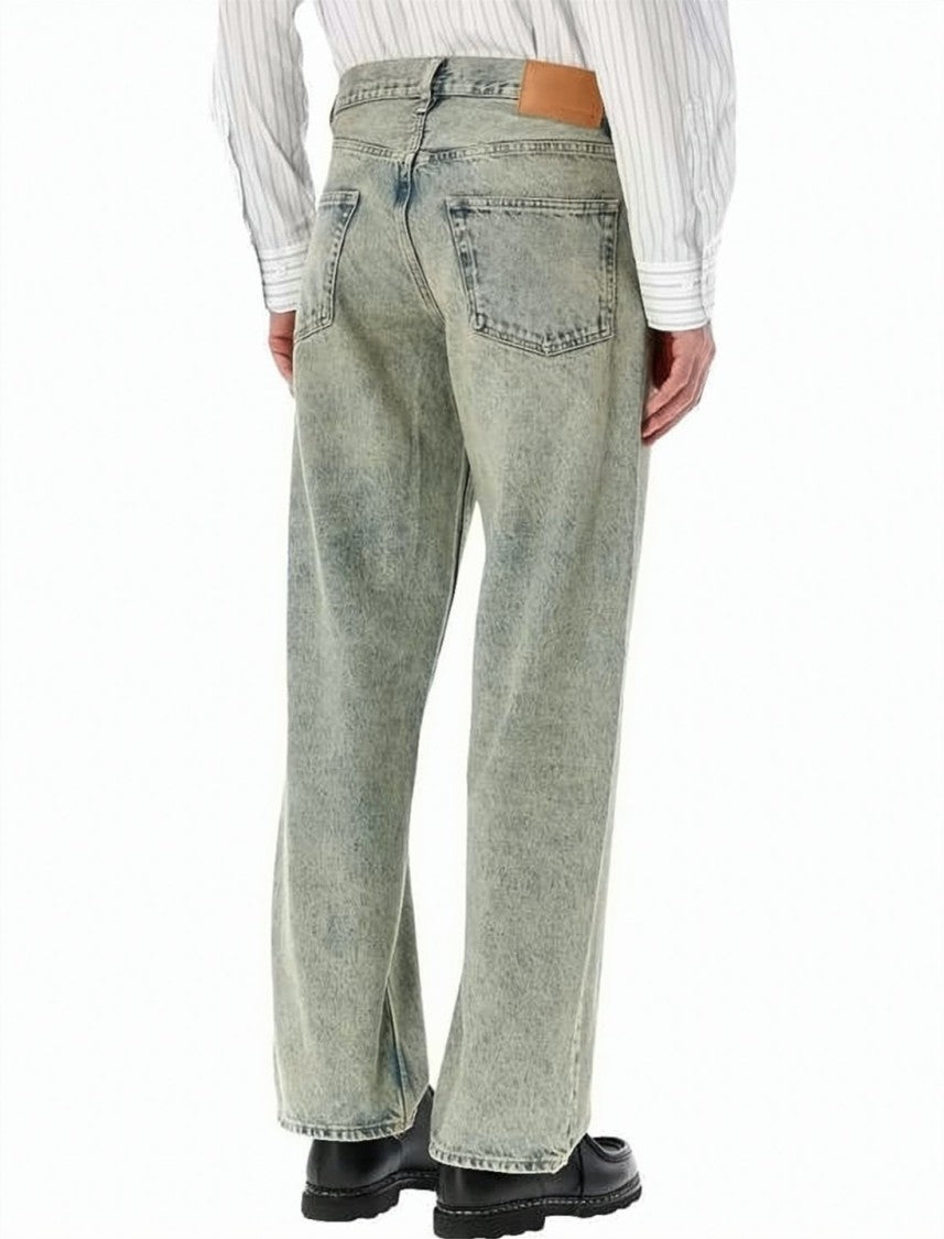 Sunflower Straight-Leg Denim Pants With Vintage Wash