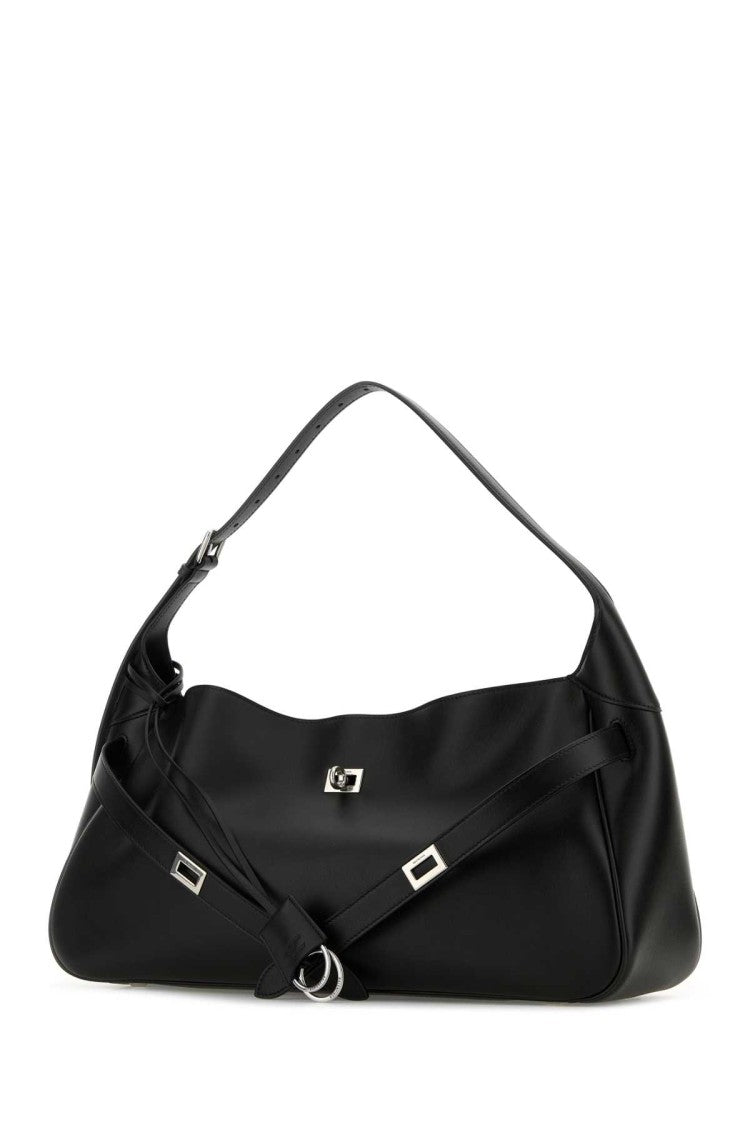 Balenciaga Black Leather Medium Bel Air Shoulder Bag