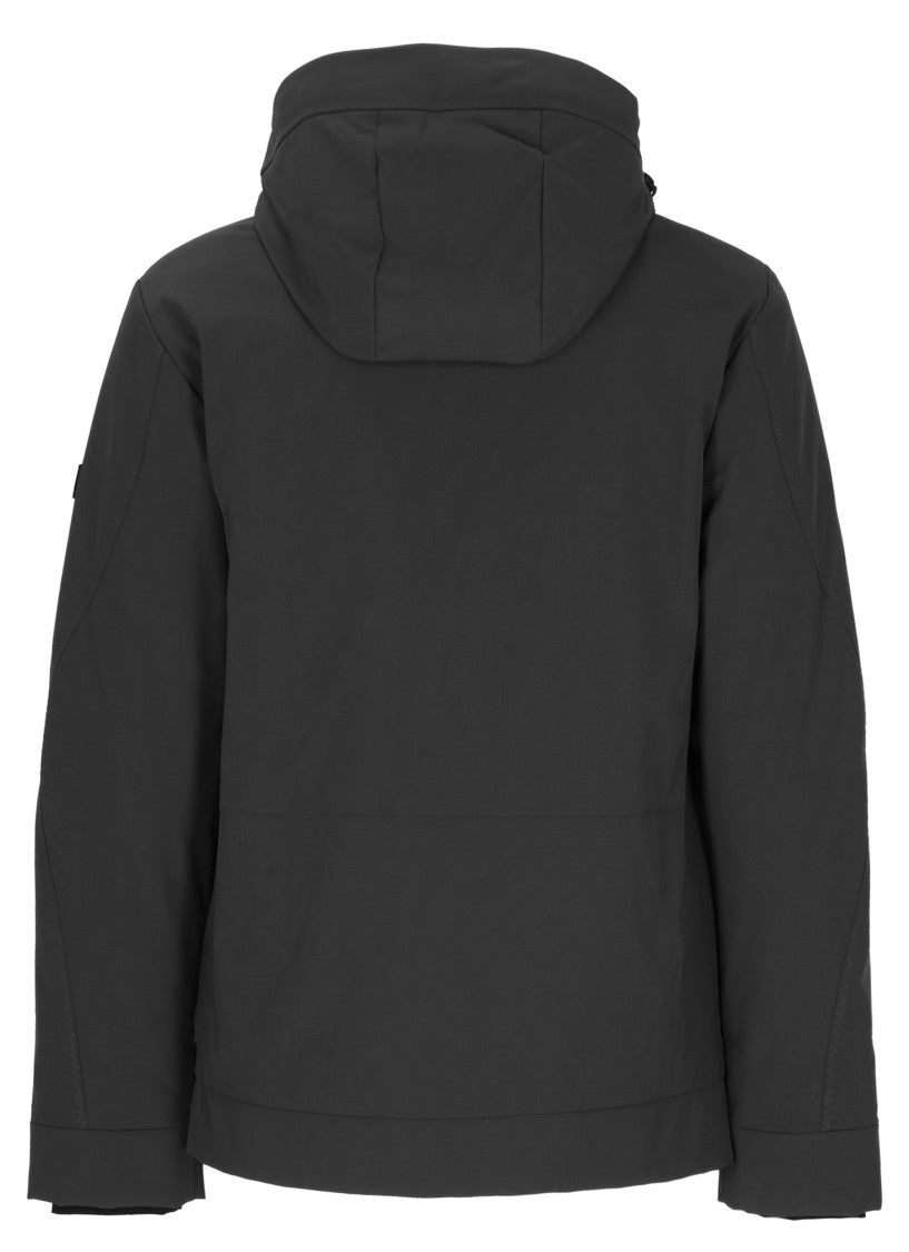 Peuterey Black Loge Hooded Padded Jacket