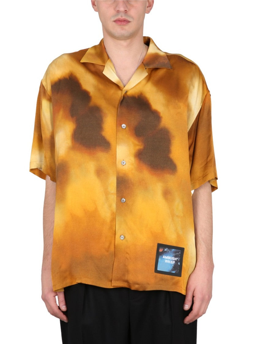 Ambush Bowling Collar Shirt With Logo Patch