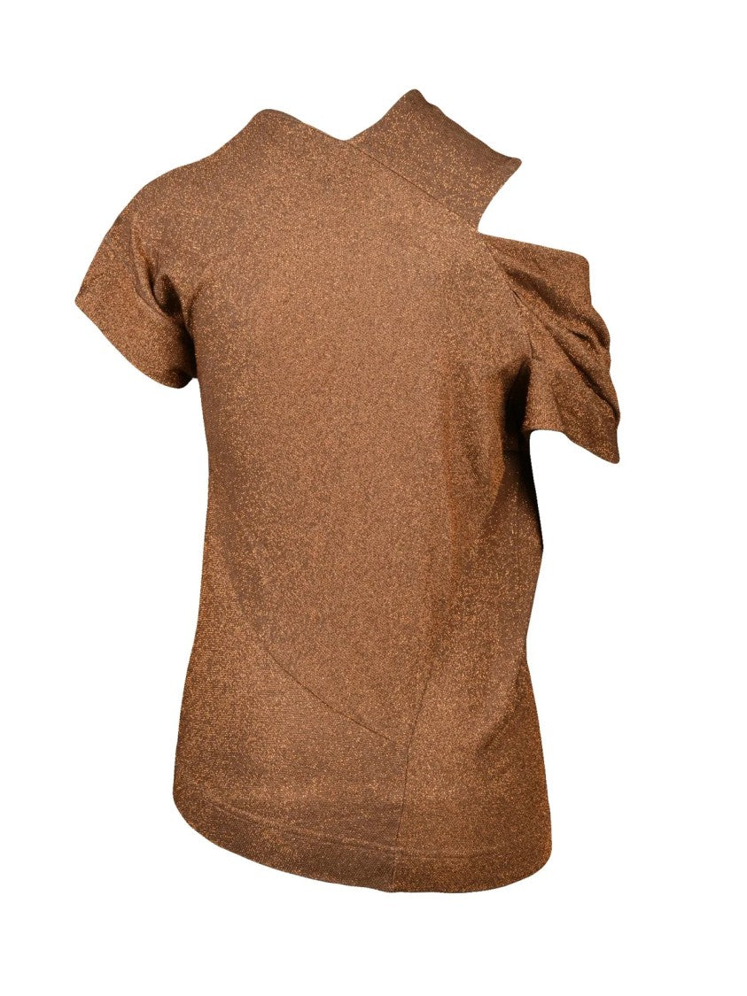 Vivienne Westwood Anglomania Rust Viscose-Blend Top