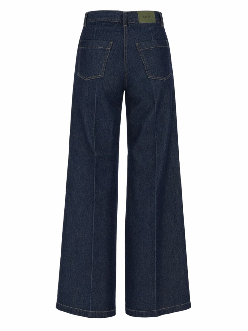 Aspesi Neutrals High-Waist Flared Denim Jeans