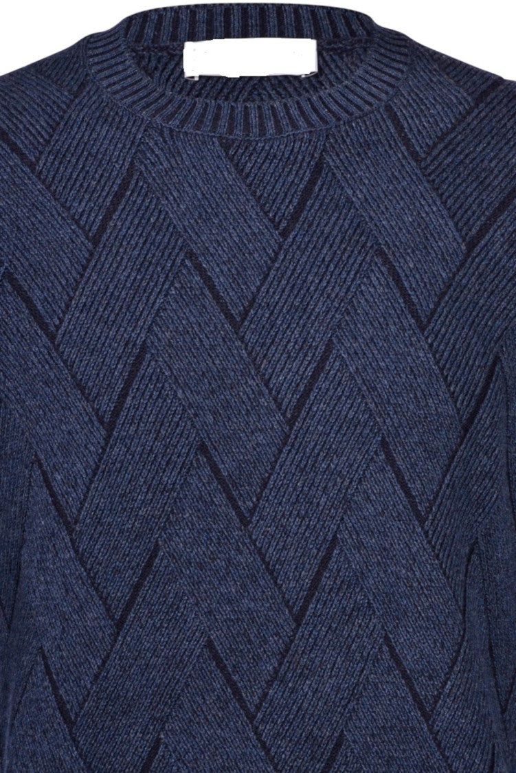 Paolo Fiorillo Capri Zig Zag Textured Knit Pullover