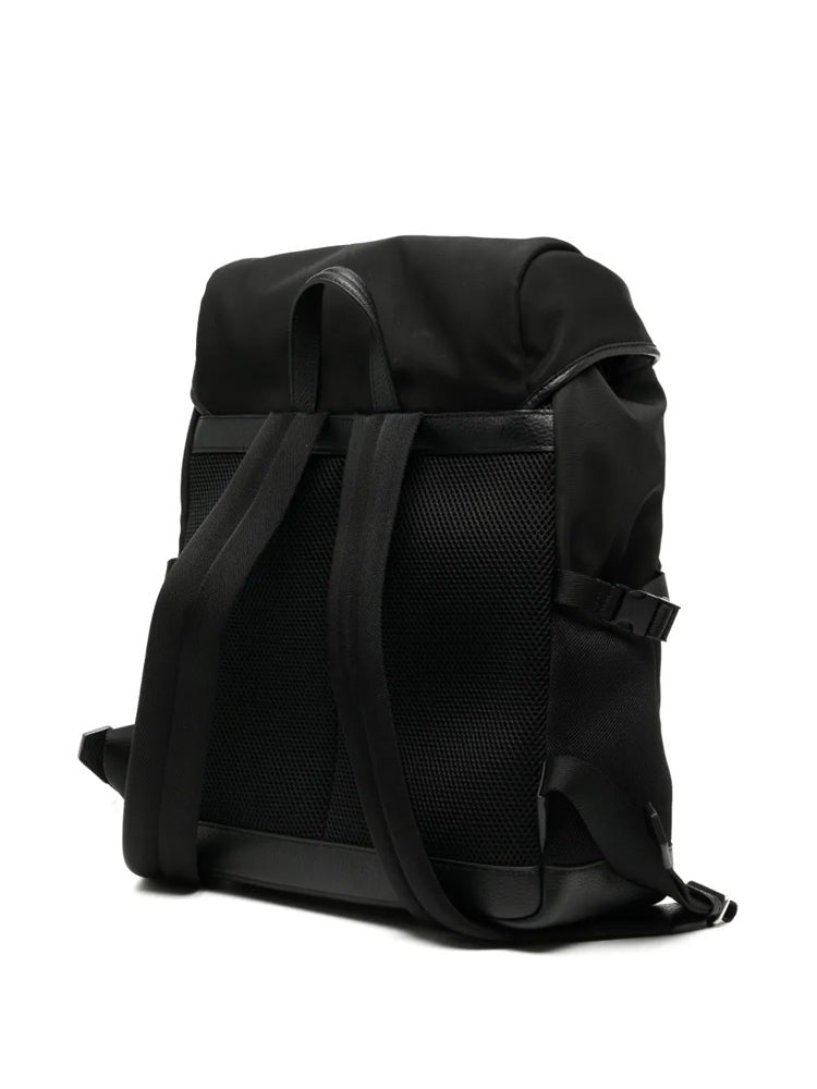 Bally Structured Leather Backpack With Bold Stripe Detail