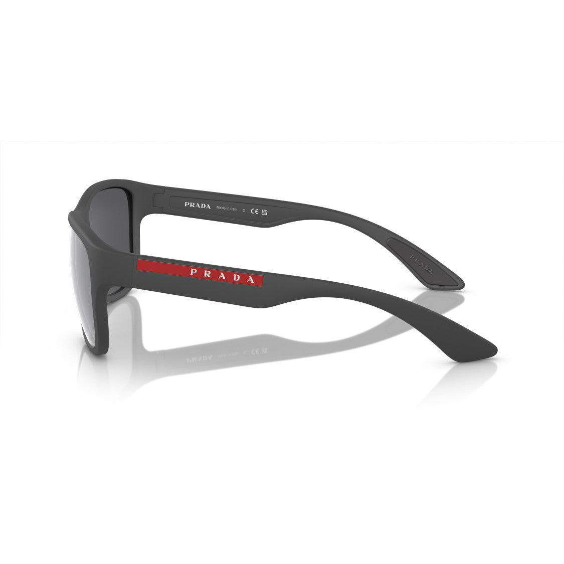 Prada Linea Rossa 0Ps 01Us Matte Black Rectangular Sunglasses