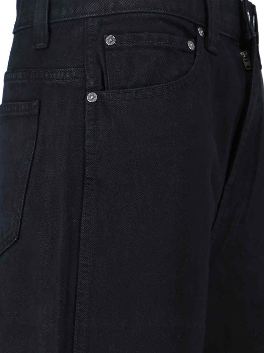 Khaite "Bonnie" Straight Jeans – Black