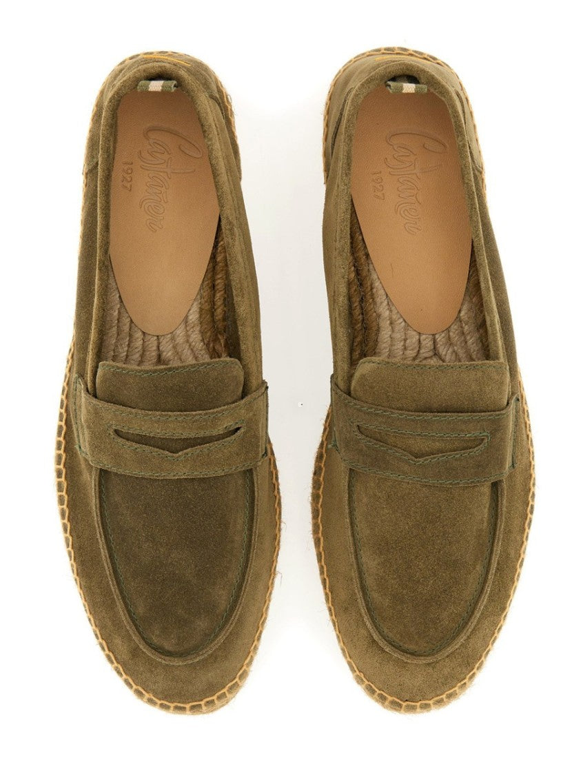 Castaner Brown Nacho Suede Jute Loafers