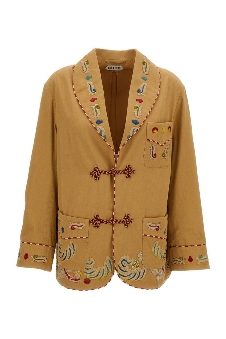 Bode New York Feather Runner Smoking Jacket