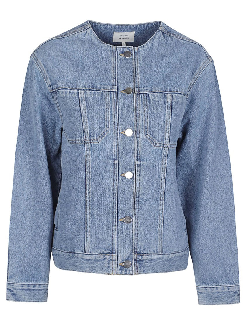 Loulou De Saison Rima Structured Organic Cotton Denim Jacket