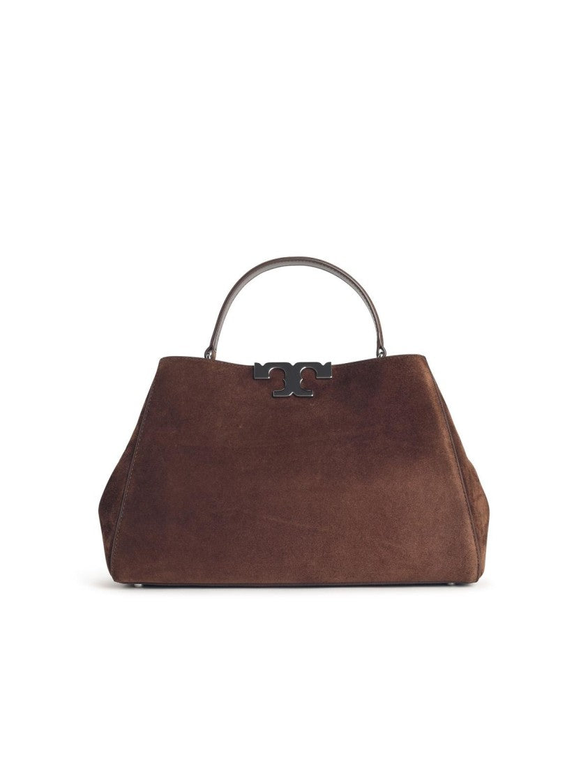 Tory Burch 'Eleanor' Dark Cocoa Suede Top Case
