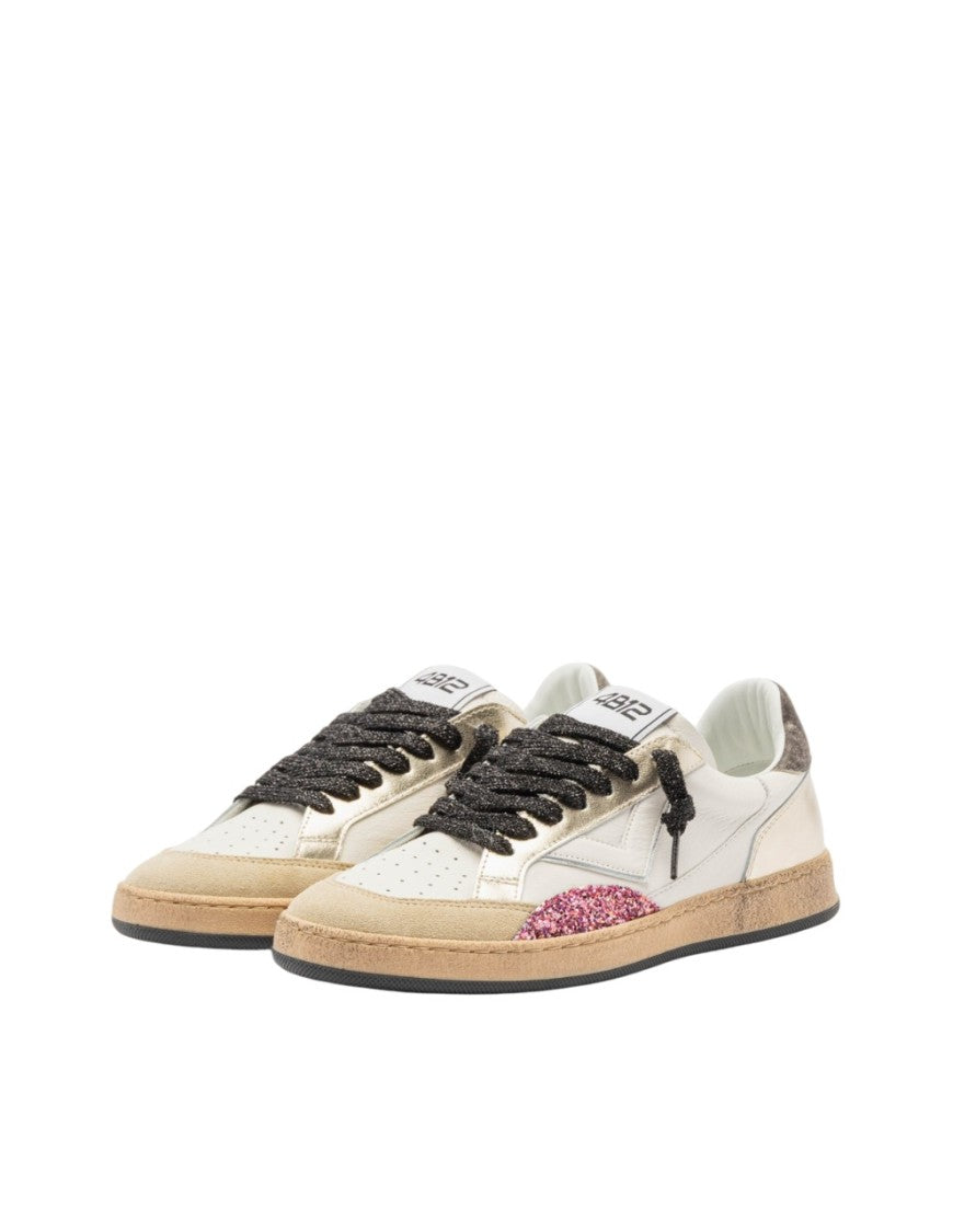 4B12 Low-Top Sneakers With Metallic Finish