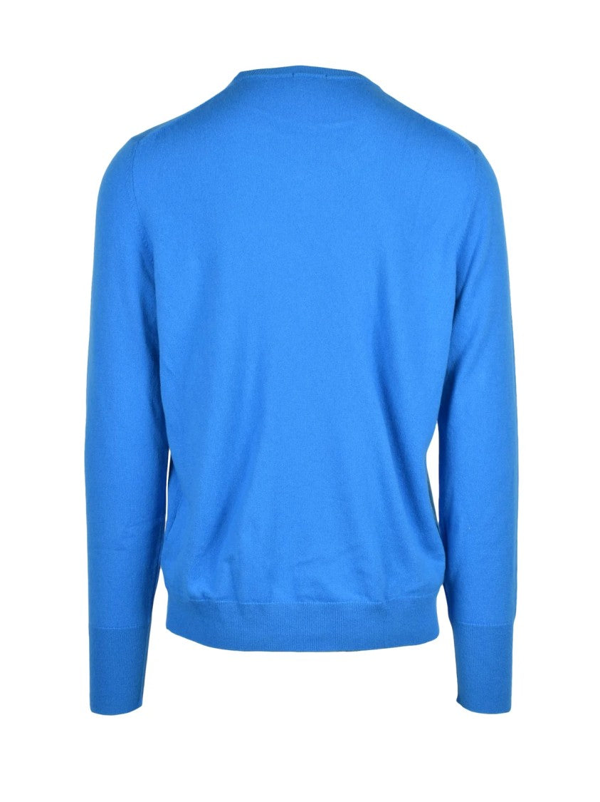 Drumohr Light Blue Cashmere Crewneck Sweater