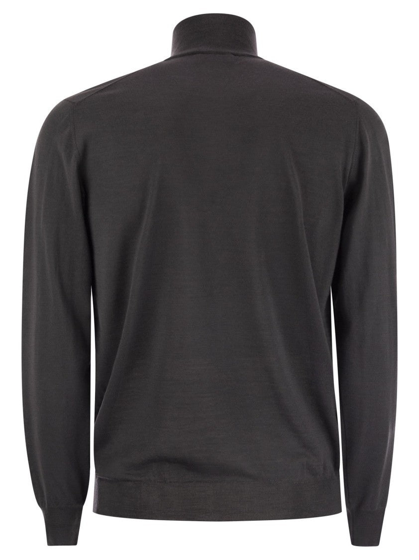 Fedeli Favonio - Superfine Wool Half-Zip Sweater