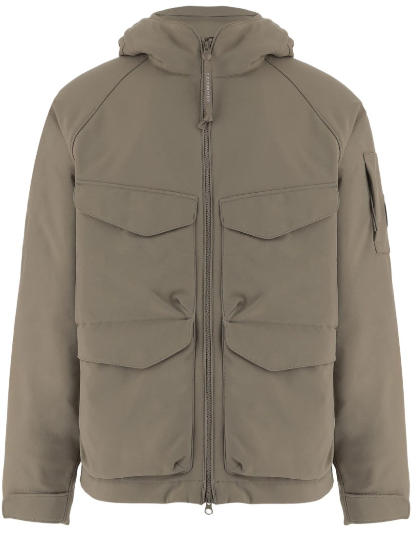C.P. Company Beige Stretch Nylon Hooded Jacket