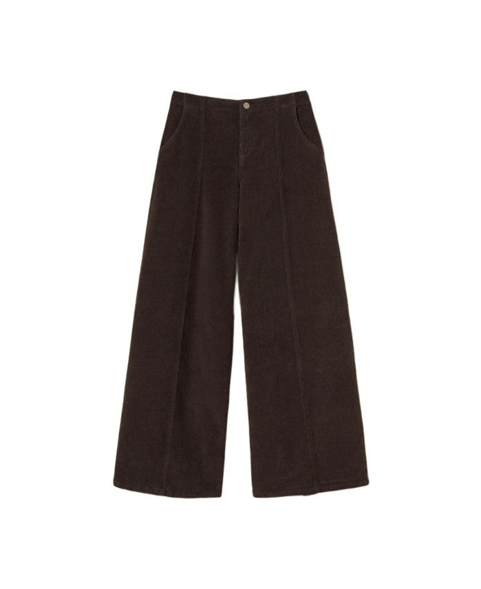 Twin-Set Pants In Black Chocolate