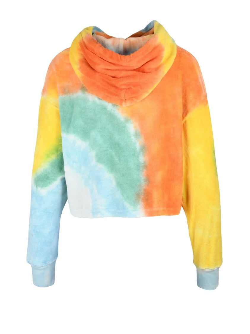 Polo Ralph Lauren Multicolor Tie-Dye Cropped Cotton-Blend Hoodie