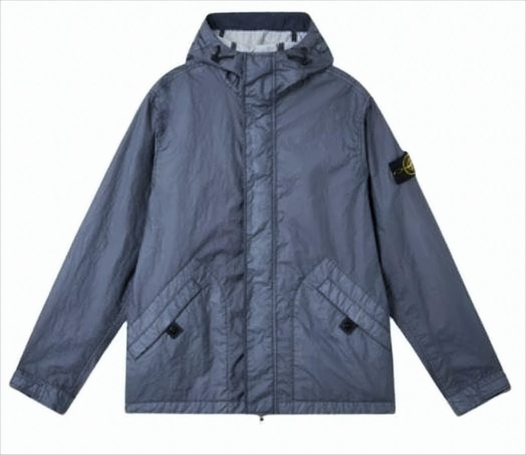 Stone Island Lightweight Hooded Jacket With Distinctive Patch