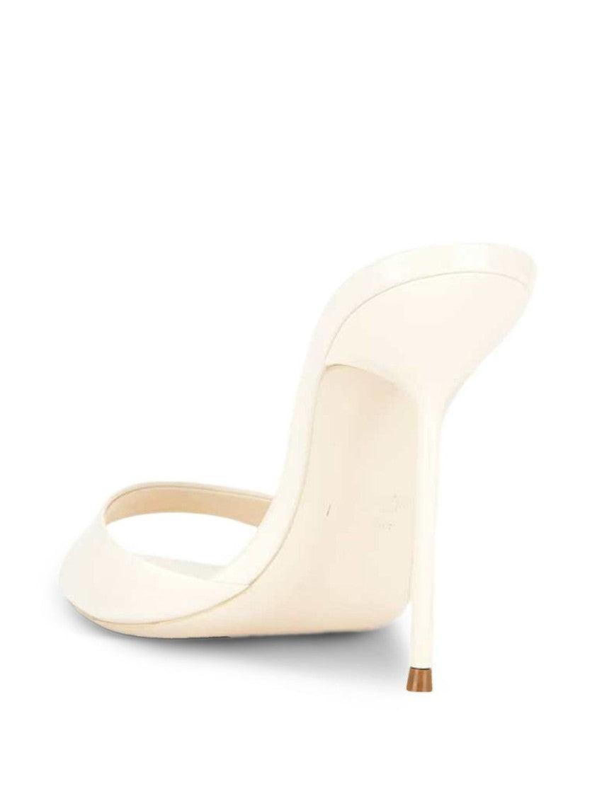 Paris Texas Ivory Silk And Nylon Open Sandals