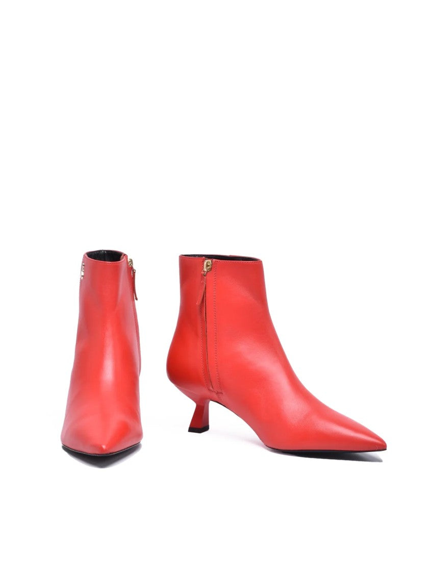 Patrizia Pepe Red Leather Women's Leather Heel Ankle Boot