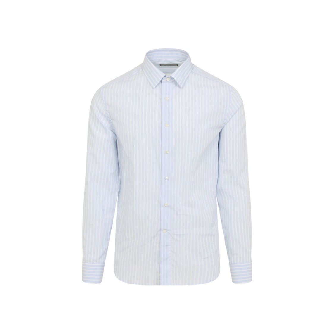 Canali Vertical Stripe Tailored Fit Button-Up Shirt