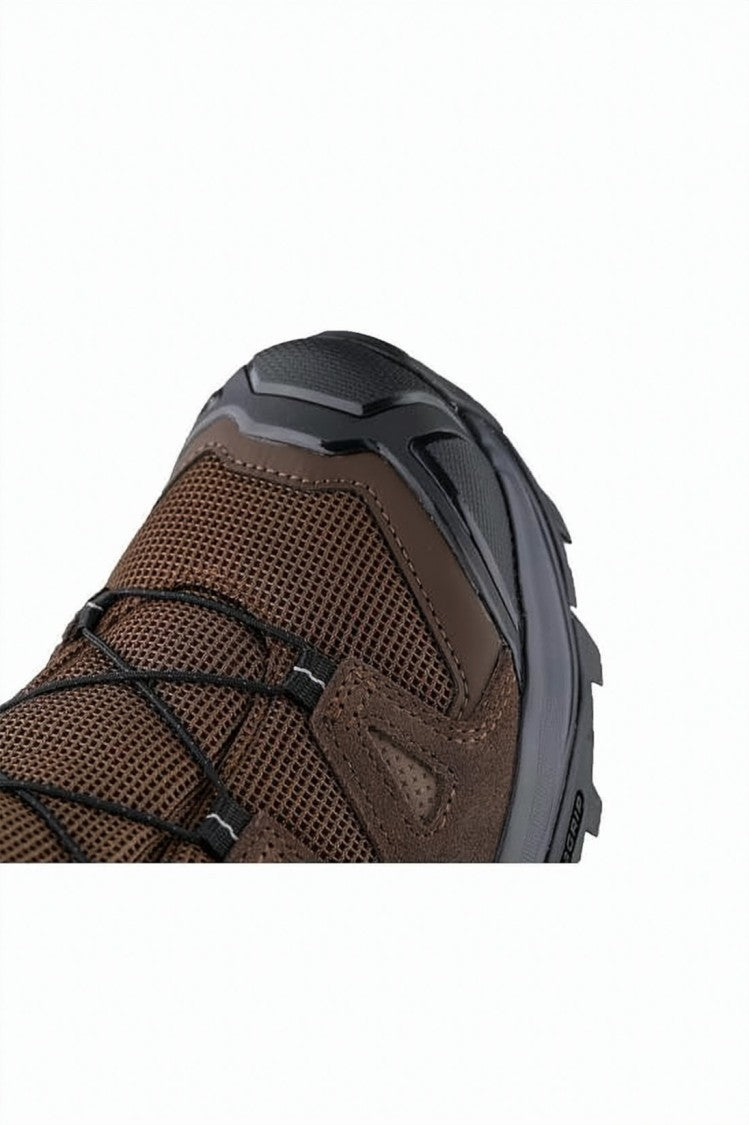 Salomon Low-Profile Brown Sneakers With Textured Rubber Sole