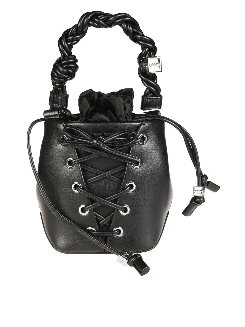 Ganni Mini Bucket Bag With Braided Handle