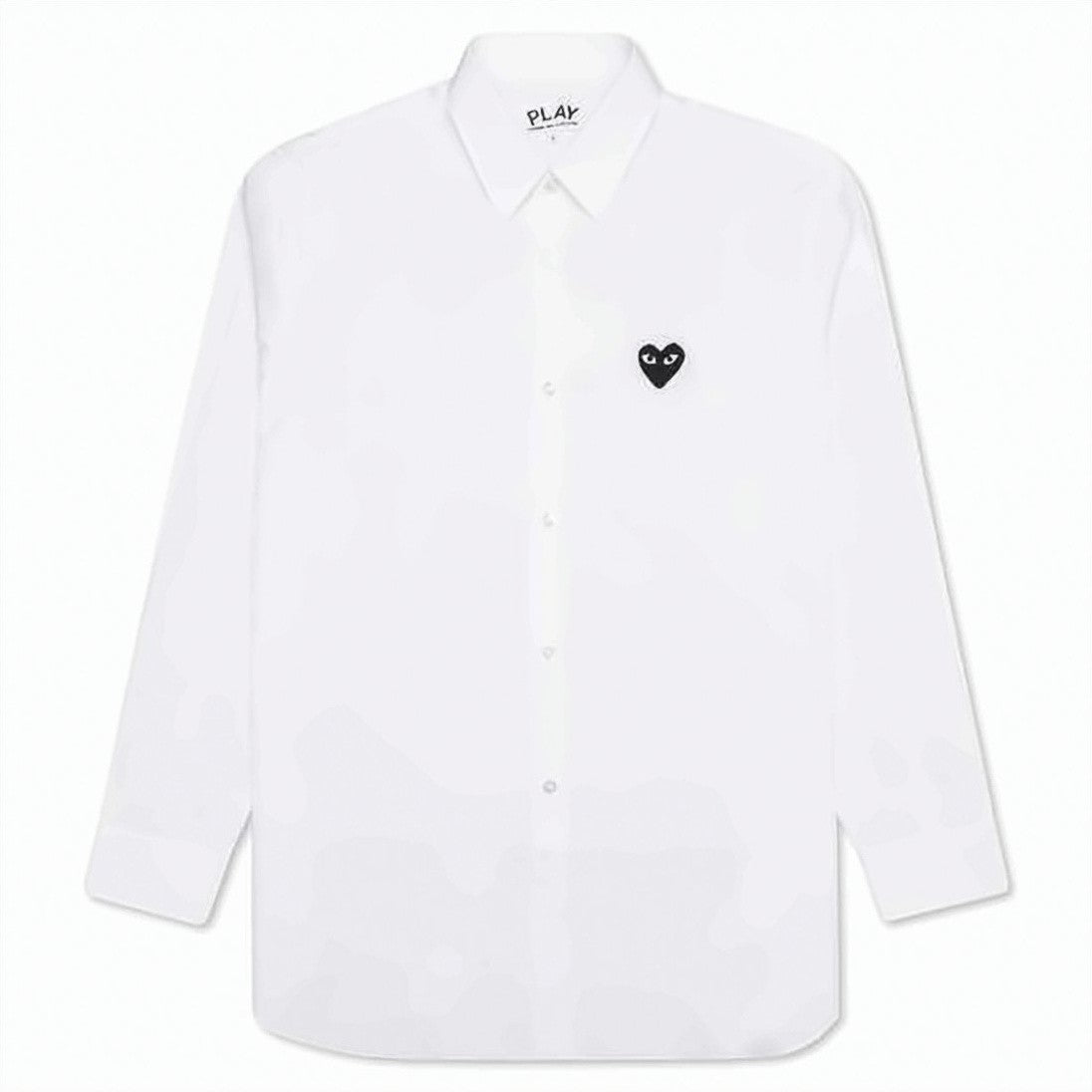 Comme Des Garçons Classic Long-Sleeve Cotton Shirt With Heart Patch