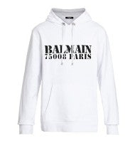Balmain Drawstring Hood Sweatshirt With Logo Print