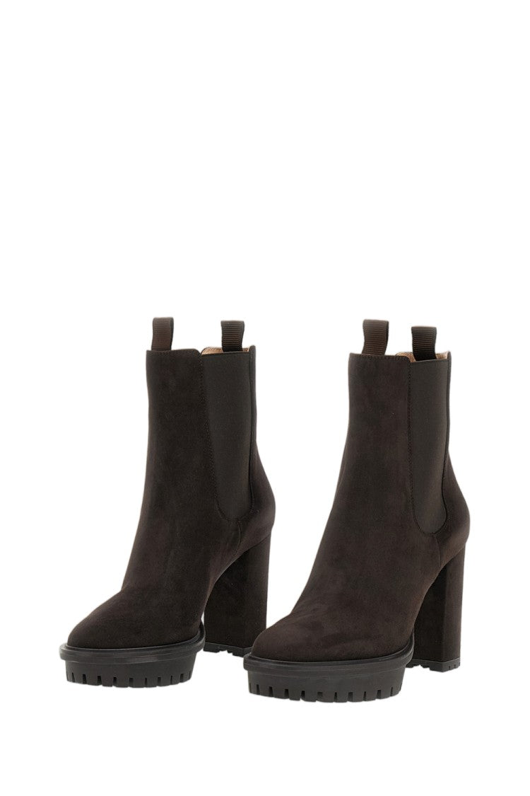 Gianvito Rossi Moka Barry Suede Chelsea Boots