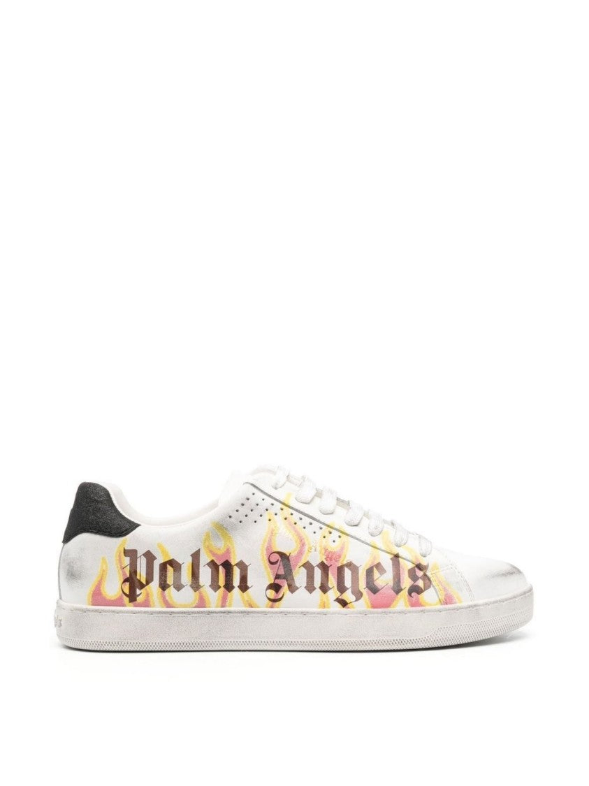 Palm Angels Spray Print Flame Logo Sneakers
