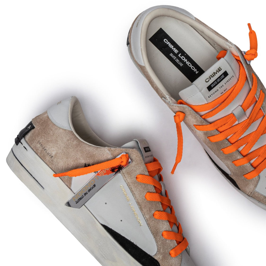 Crime London Sk8 Deluxe Sneakers In Soft Leather