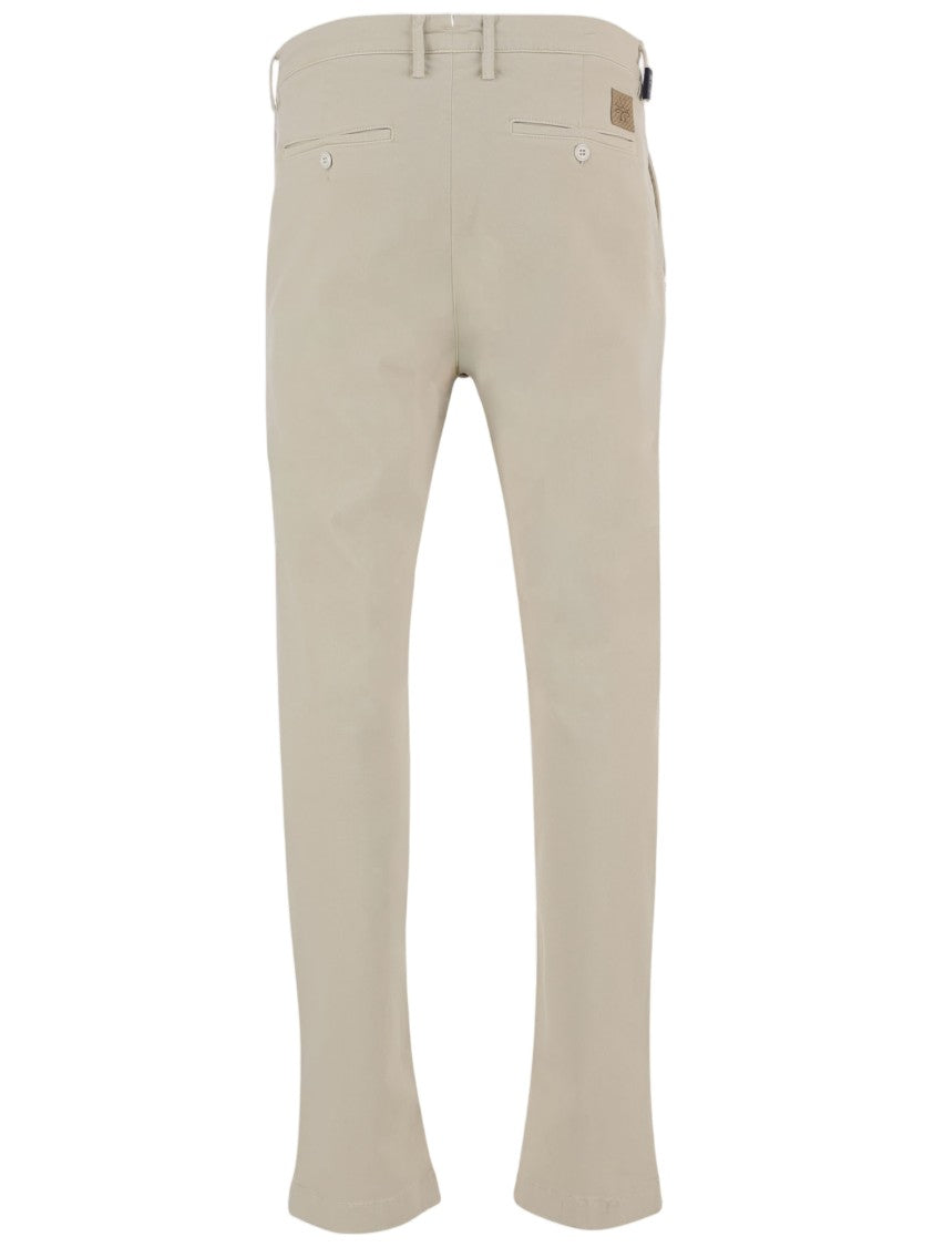 Jacob Cohen Ivory Stretch Cotton-Blend Slim Pants