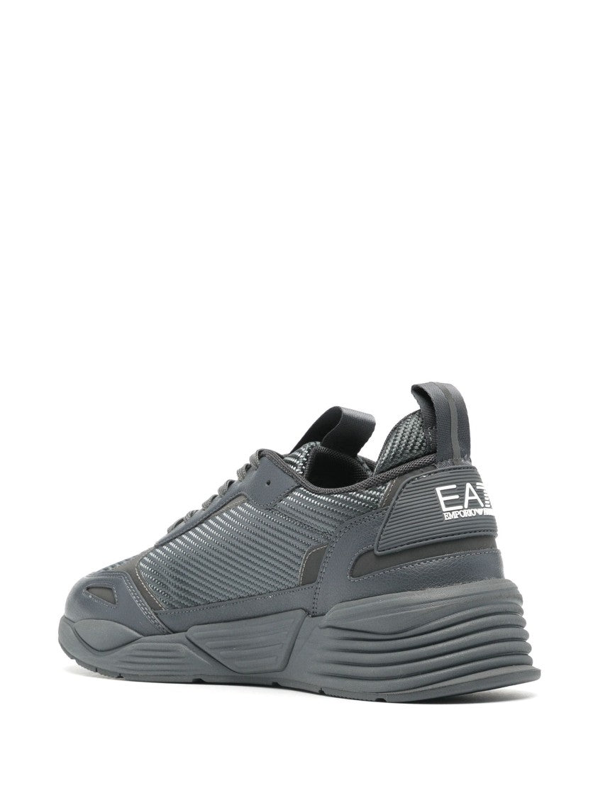 Ea7 Emporio Armani Textured Nylon Trainers With Rubber Sole