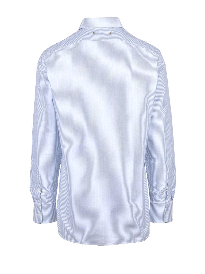 Golden Goose Cotton Shirt - Blue/White