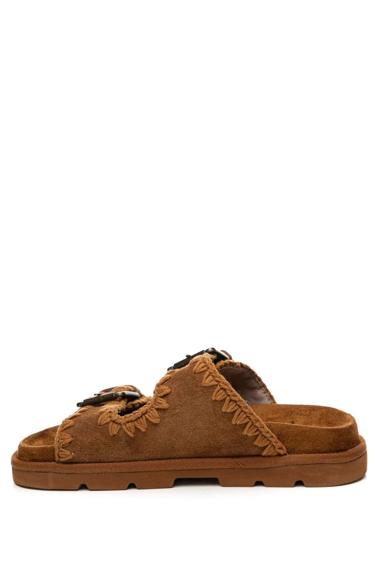 Mou Slip-On Sandals With Decorative Buckles