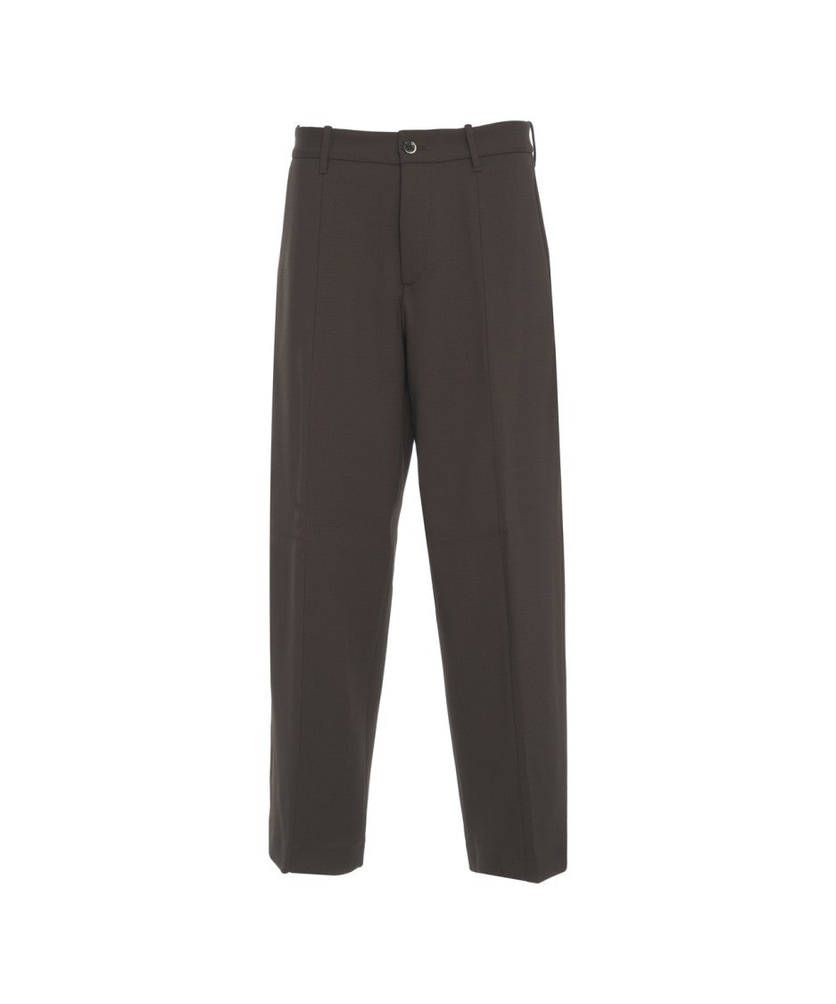 Nine In The Morning Tailored Trousers With Pressed Pleats And Flap Pockets