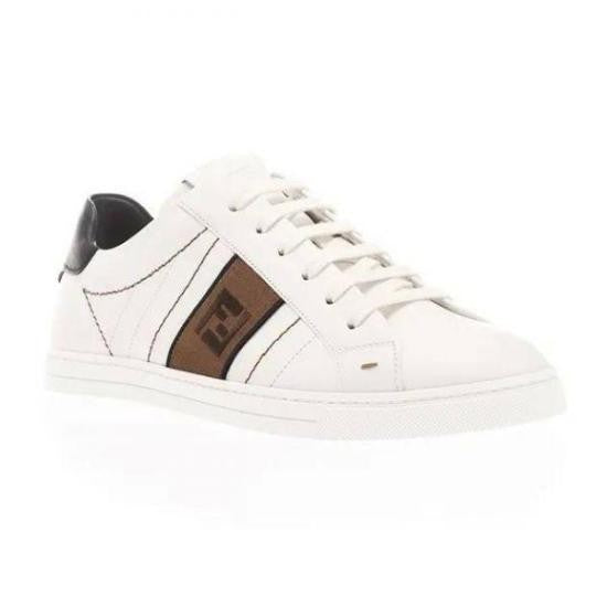 Fendi White Leather Sneakers