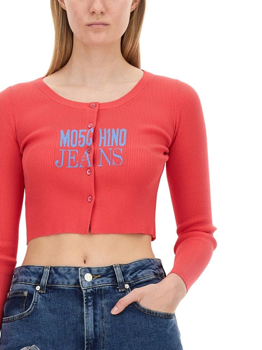 Moschino Cropped Cardigan With Button-Down Front