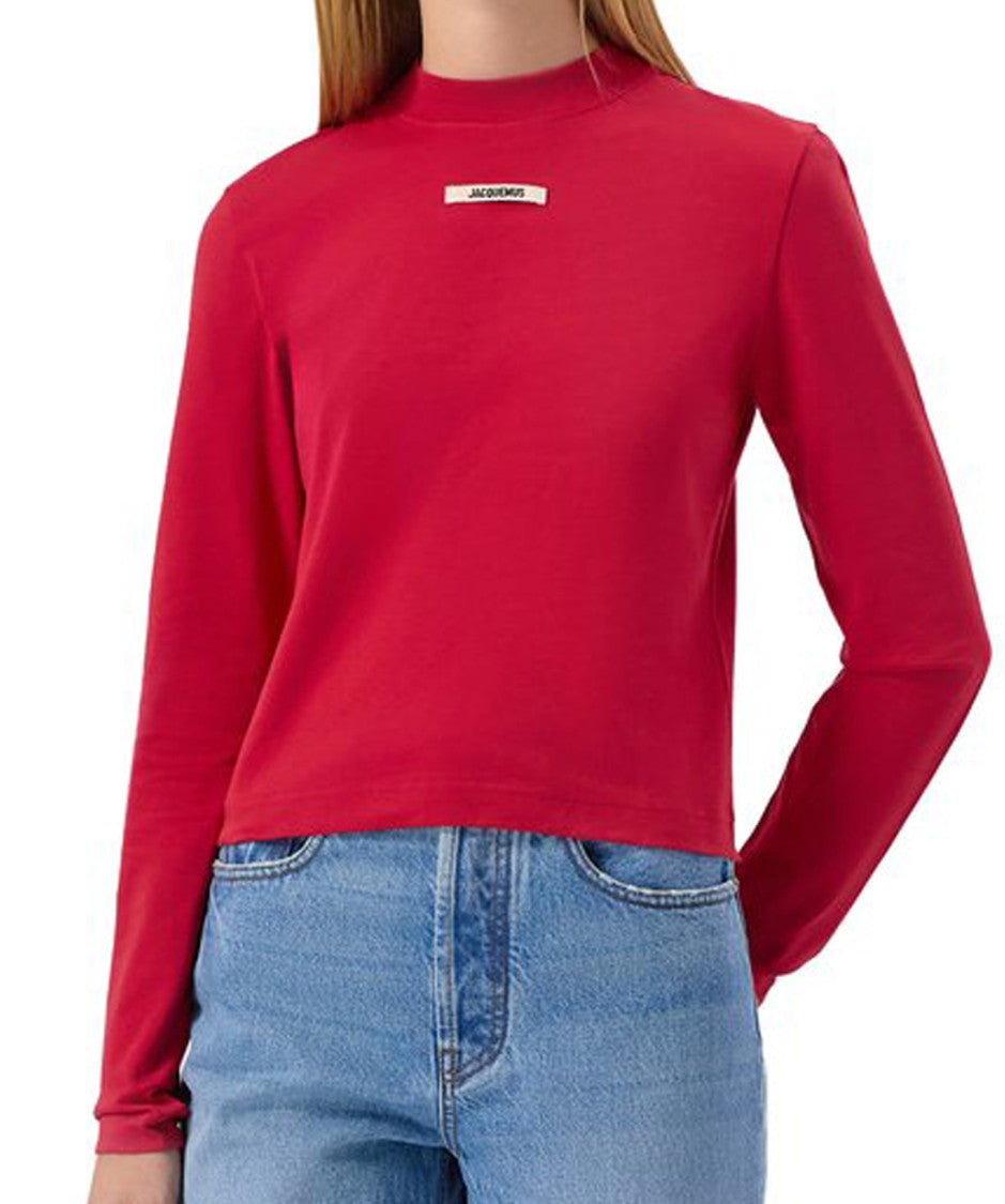 Jacquemus Fitted Long Sleeve Top With Minimalist Design