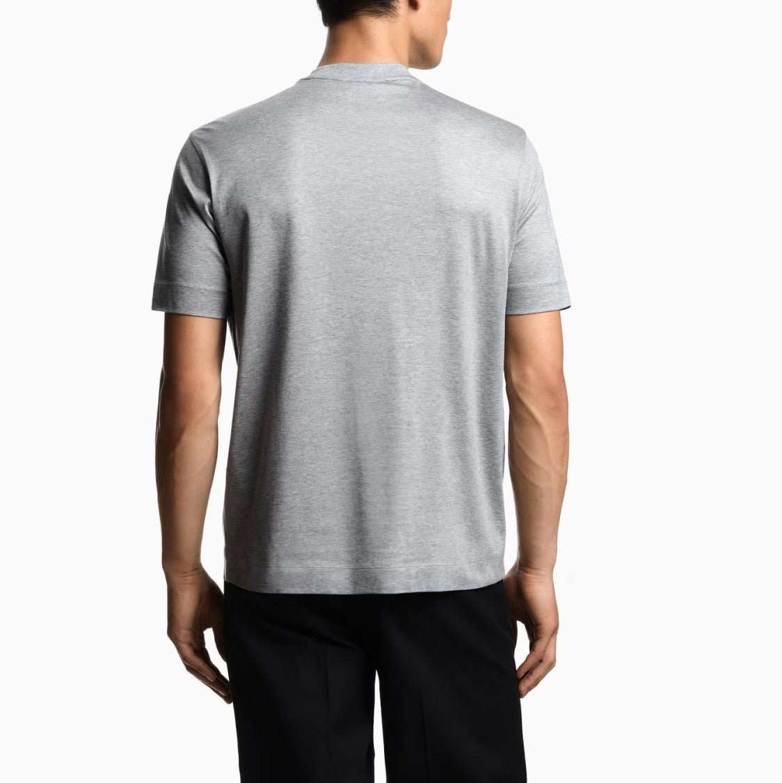 Emporio Armani Maxi-Relief Embroidered Lyocell-Cotton Blend T-Shirt