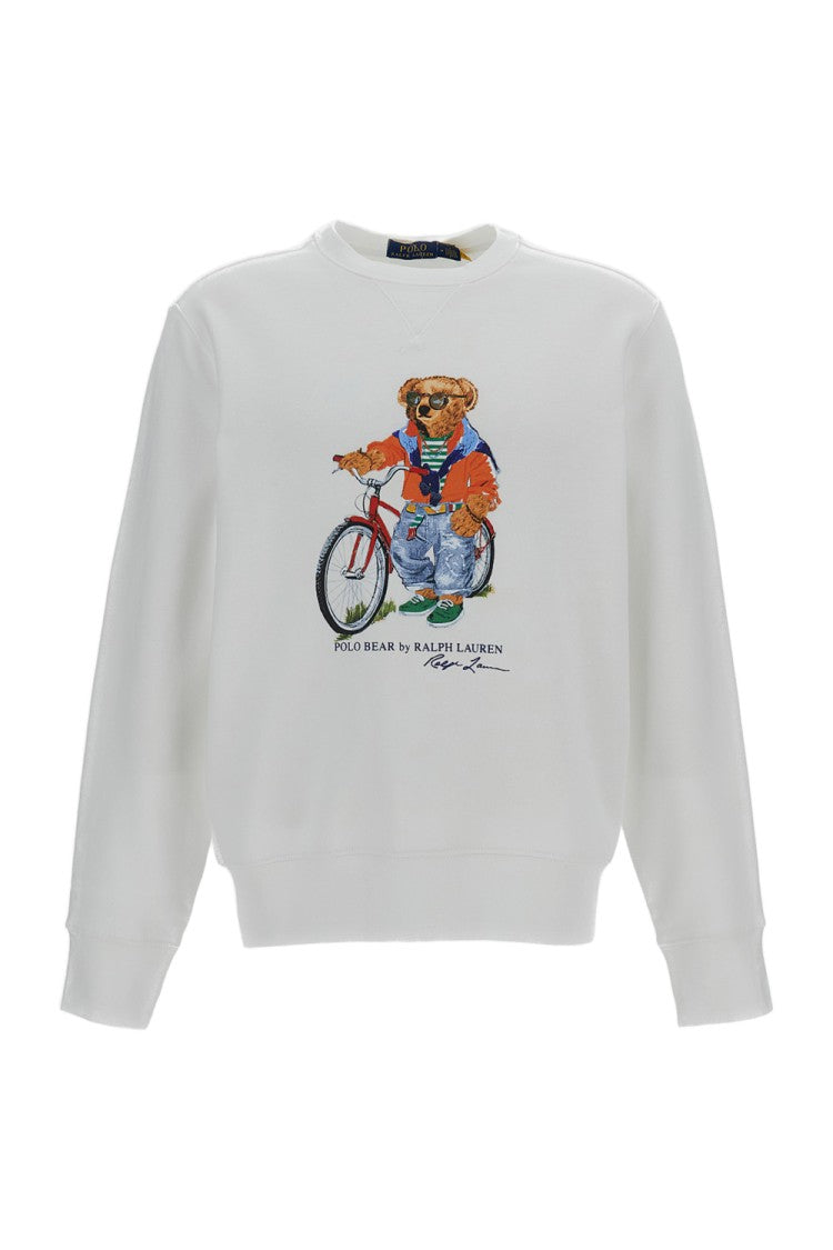 Polo Ralph Lauren White Printed Crewneck Sweatshirt