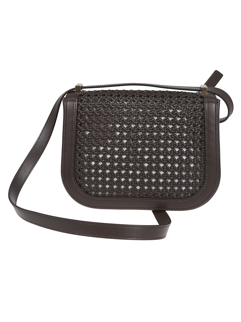 Ferragamo Handwoven Mini Borsa In Calf Leather