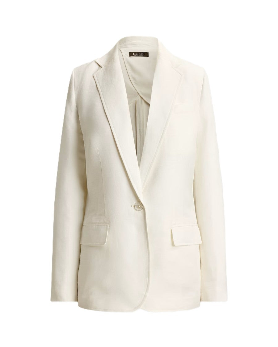 Lauren Ralph Lauren White Light Linen Blazer Jacket