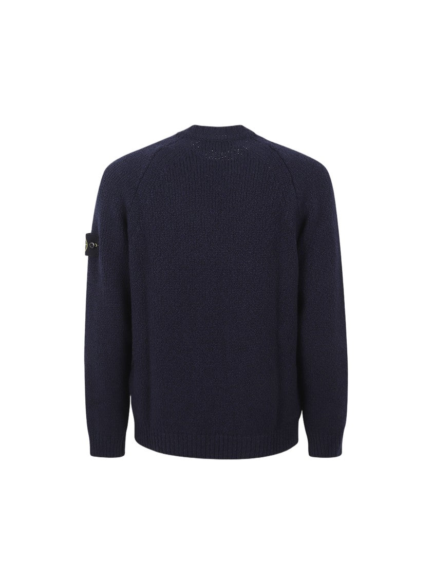 Stone Island Textured Knit Crew Neck Sweater