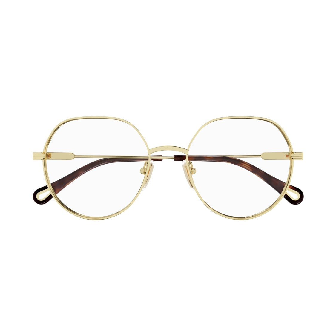 Chloé Ch0137o Geometric Gold Metal Frame Eyeglasses