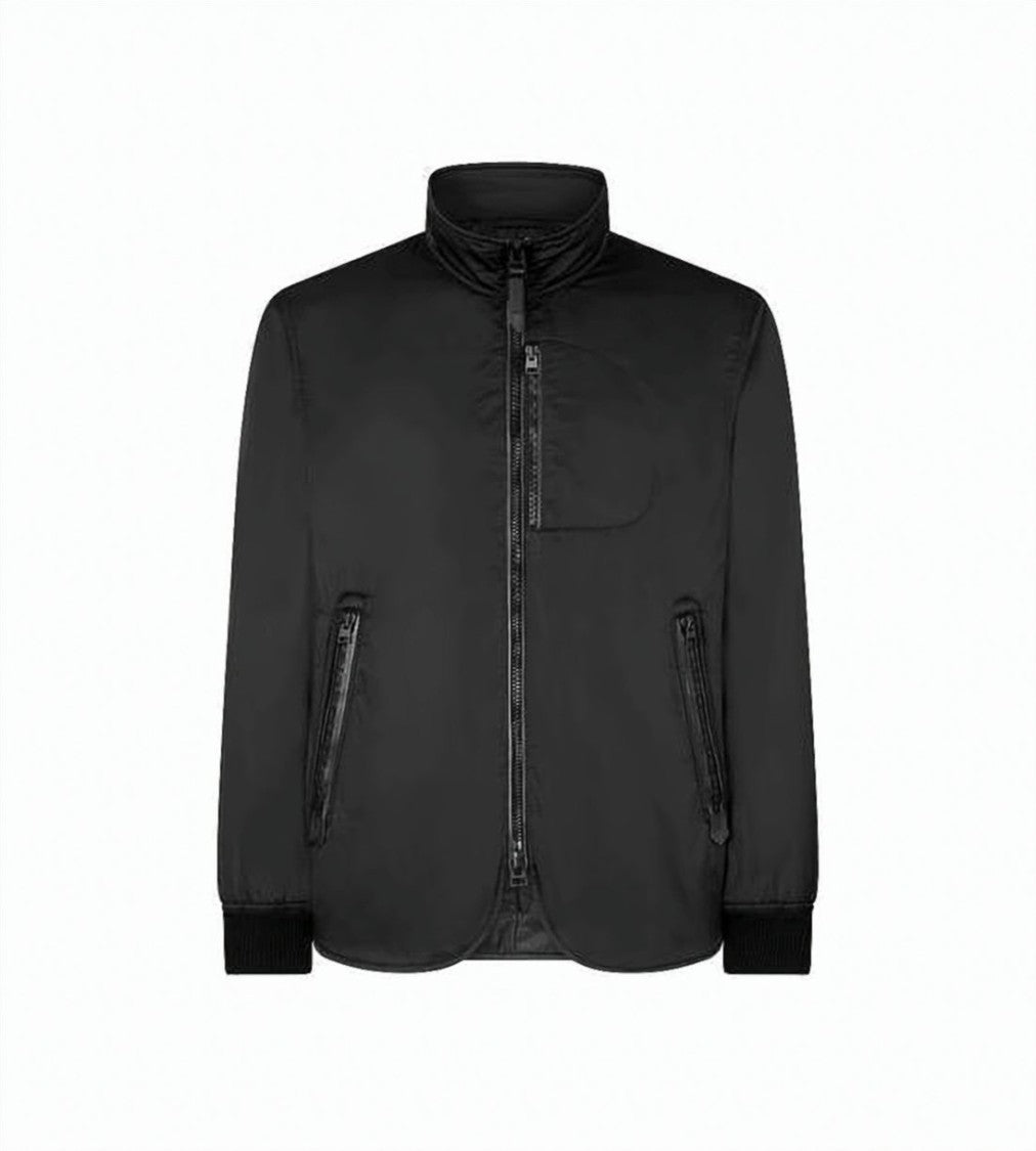 Tom Ford High Collar Black Zipper Jacket