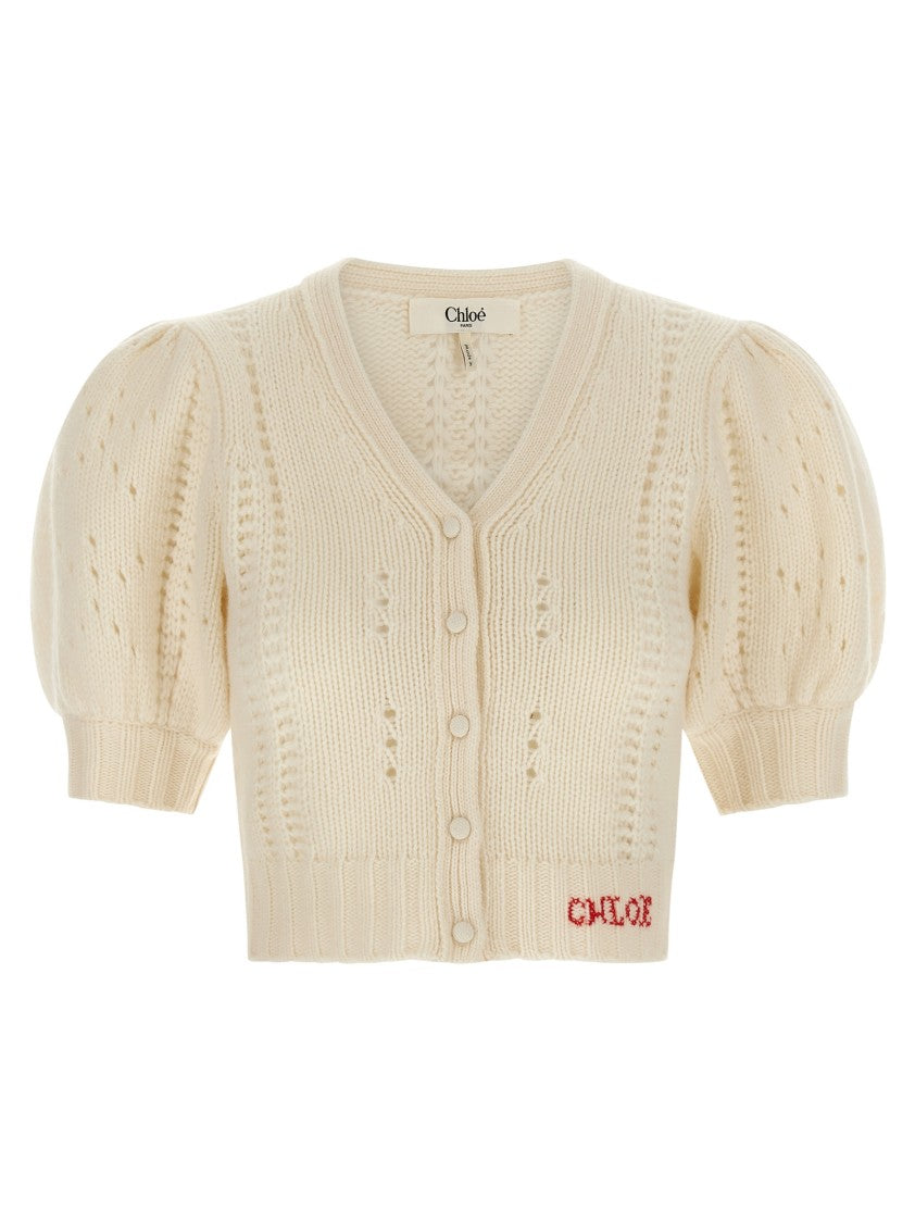 Chloé Jacquard Logo Cardigan